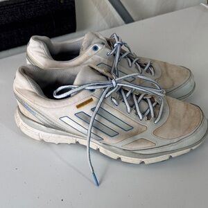 adidas White and Light Blue Running Shoes